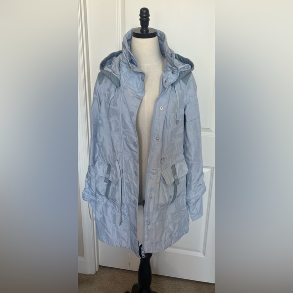 Blanc Noir Camo Anorak Light Blue Rain Jacket - Picture 7 of 15